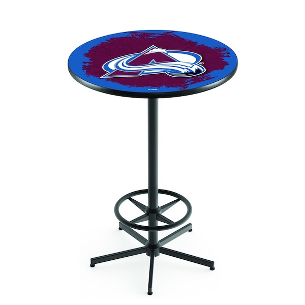 42" Black Colorado Avalanche Pub Table